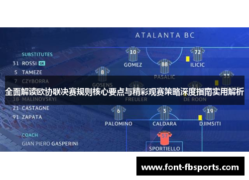 全面解读欧协联决赛规则核心要点与精彩观赛策略深度指南实用解析