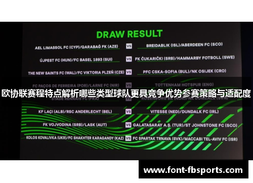欧协联赛程特点解析哪些类型球队更具竞争优势参赛策略与适配度 欧协联赛程特点解析哪些类型球队更具竞争优势参赛策略与适配度